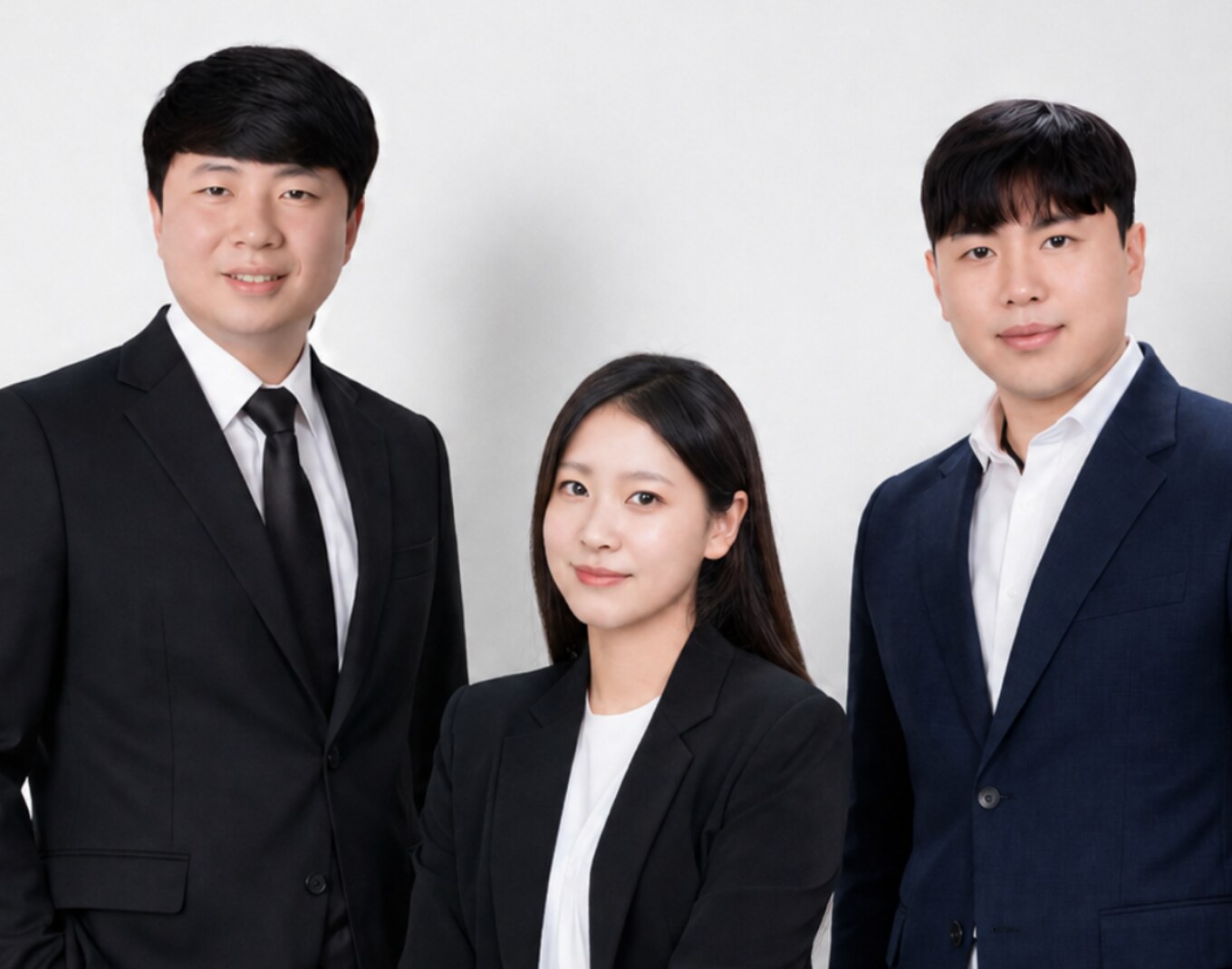 바로탐정사무소 탐정진 — 왼쪽부터 정인호 탐정사, 최하늬 탐정사, 이상혁 대표탐정사